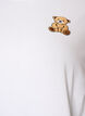 T-shirt i &oslash;kologisk bomuld med bamsemotiv, Hvid, Packshot image number 2