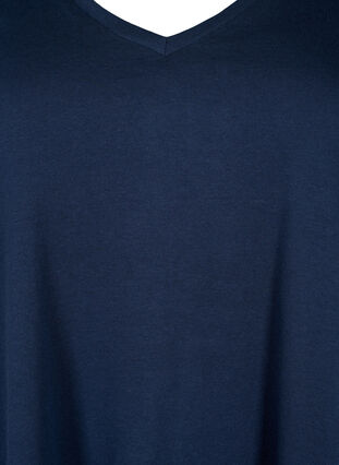 Bomulds t-shirt med korte ærmer, Navy Blazer SOLID, Packshot image number 2
