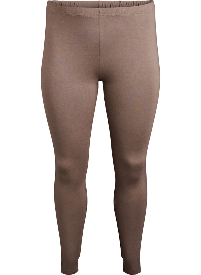 Basis leggings i viskose, Brun, Packshot image number 0