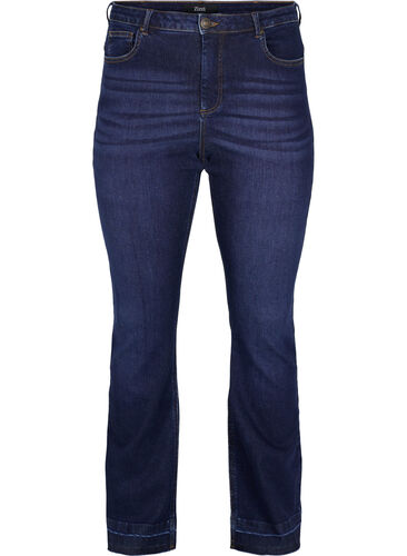 Ellen bootcut jeans med høj talje, Dark blue, Packshot image number 0
