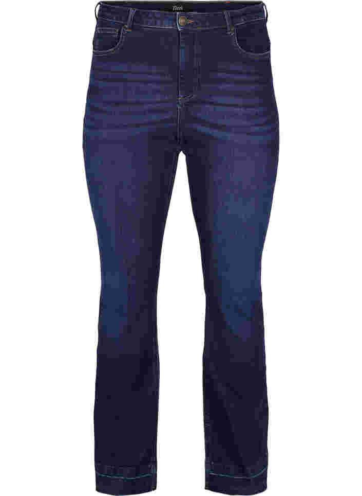 Ellen bootcut jeans med høj talje, Dark blue, Packshot