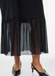 T-shirtkjole med transparent meshkant, Sort, Model image number 2