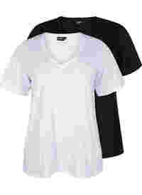 FLASH - 2-pak t-shirts med v-hals