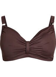 Bikini b&oslash;jle bh med draperinger, Brun