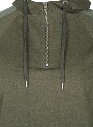 Sweatshirt med lynlås og hætte, Forest Night, Packshot image number 2