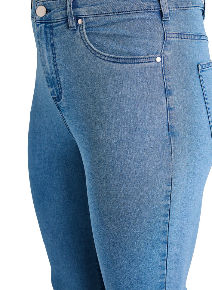 Amy jeans med h&oslash;j talje og super slim fit, Bl&aring;, Packshot image number 2