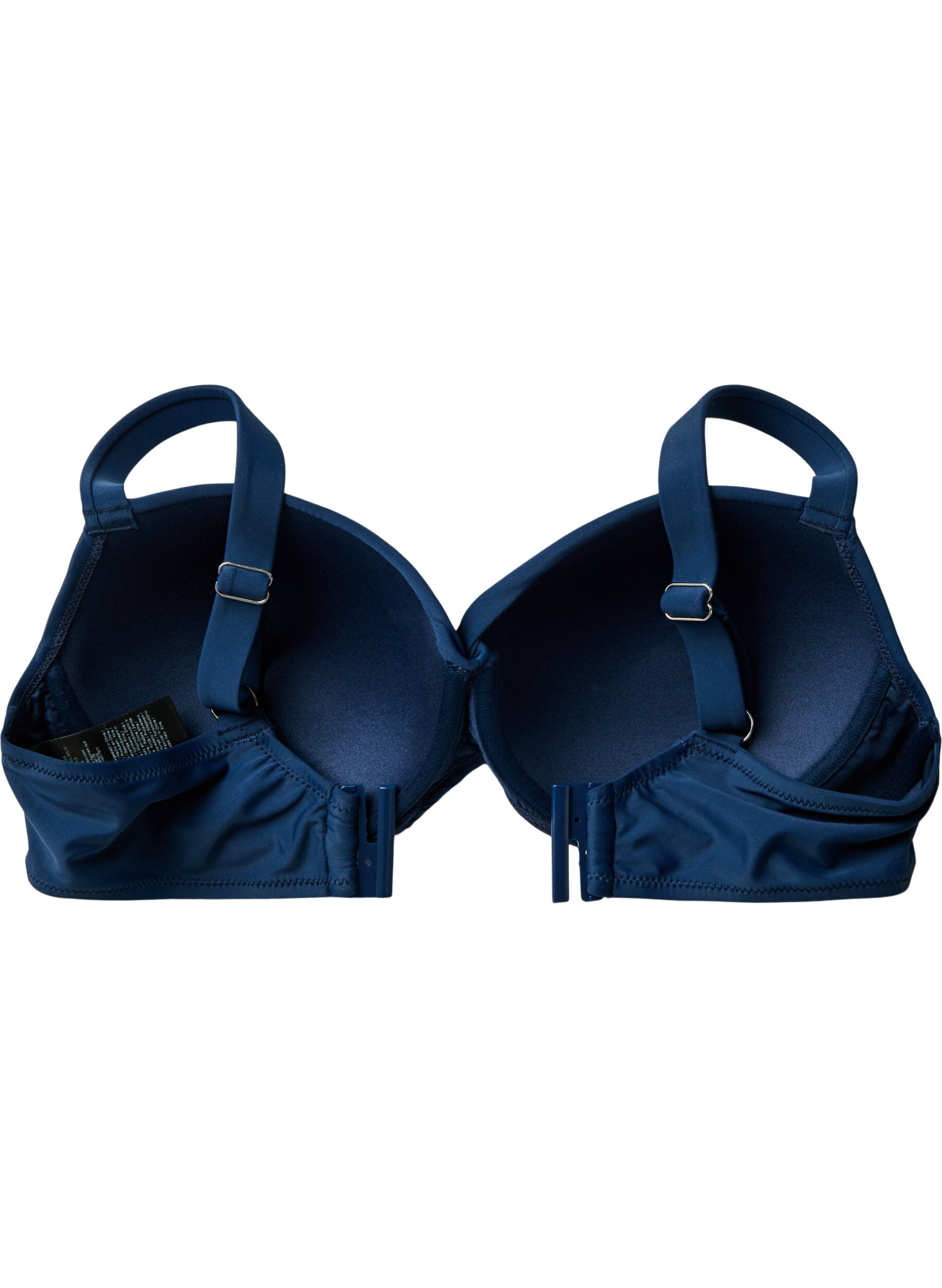 ZizziBikini bh med b&oslash;jle og drapering, Bl&aring;, Packshot image number 4