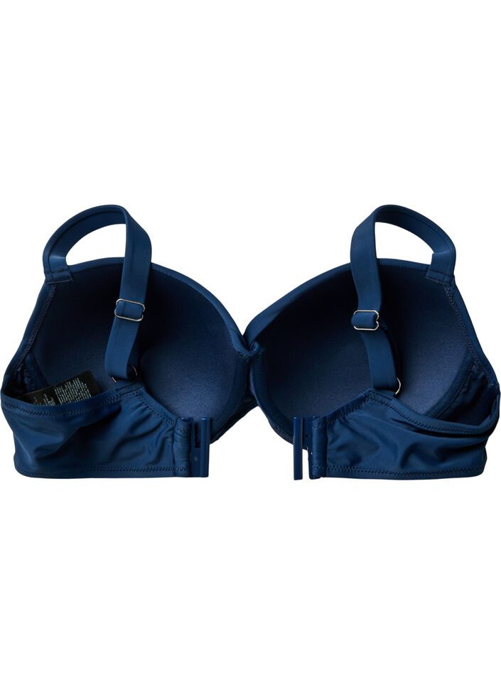 Bikini bh med b&oslash;jle og drapering, Bl&aring;, Packshot image number 4