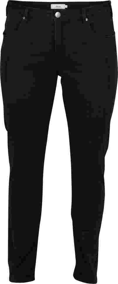 Slim fit Emily jeans med normal talje, Black, Packshot image number 0