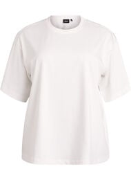 Oversize t-shirt med 1/2 ærmer, Hvid
