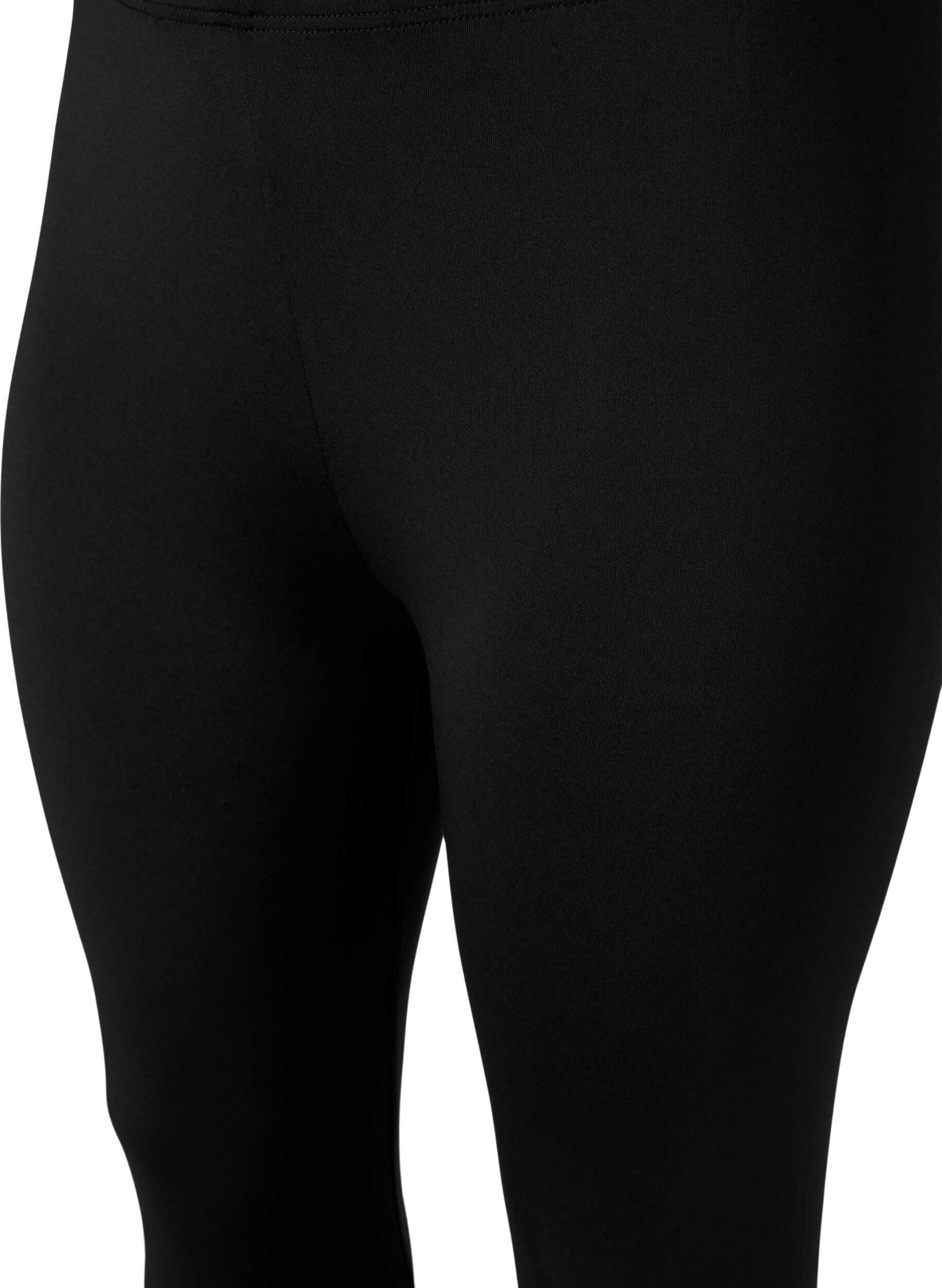 Zizzi 2-pak 3/4 leggings, Black / LEO AOP, Packshot image number 2