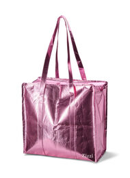 Shoppingbag med lynlås, Pink 
