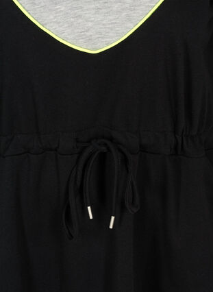 Sweatkjole med lommer og justerbar talje, Black comb, Packshot image number 3