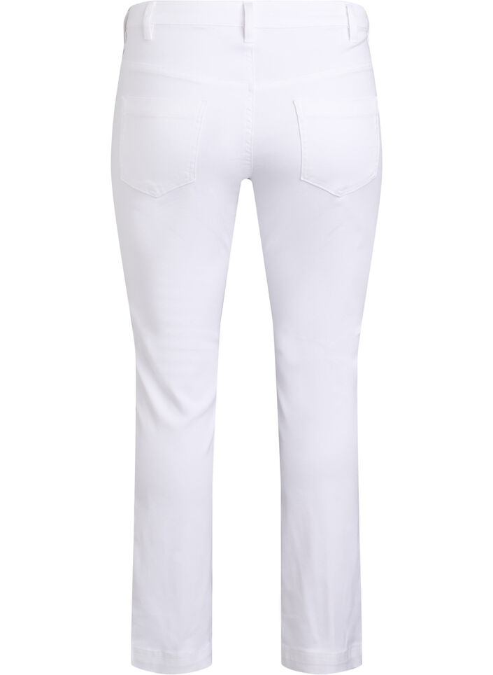 Slim fit Emily jeans med regul&aelig;r talje, Hvid, Packshot image number 1