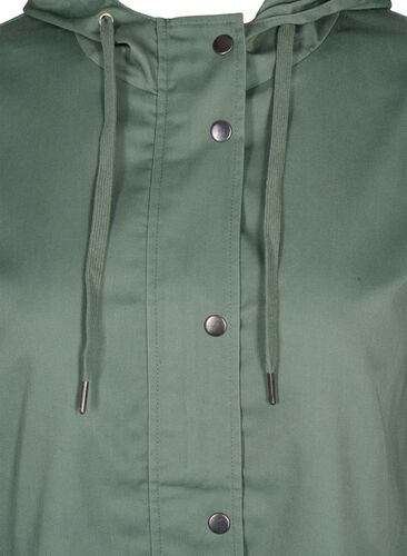Kort parka jakke med hætte og justerbar bund, Laurel Wreath, Packshot image number 2