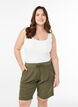 L&oslash;se shorts i bomuld med lommer, Gr&oslash;n, Model image number 0