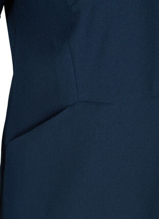 Ensfarvet etui kjole med v-udskæring, Navy Blazer, Packshot image number 3