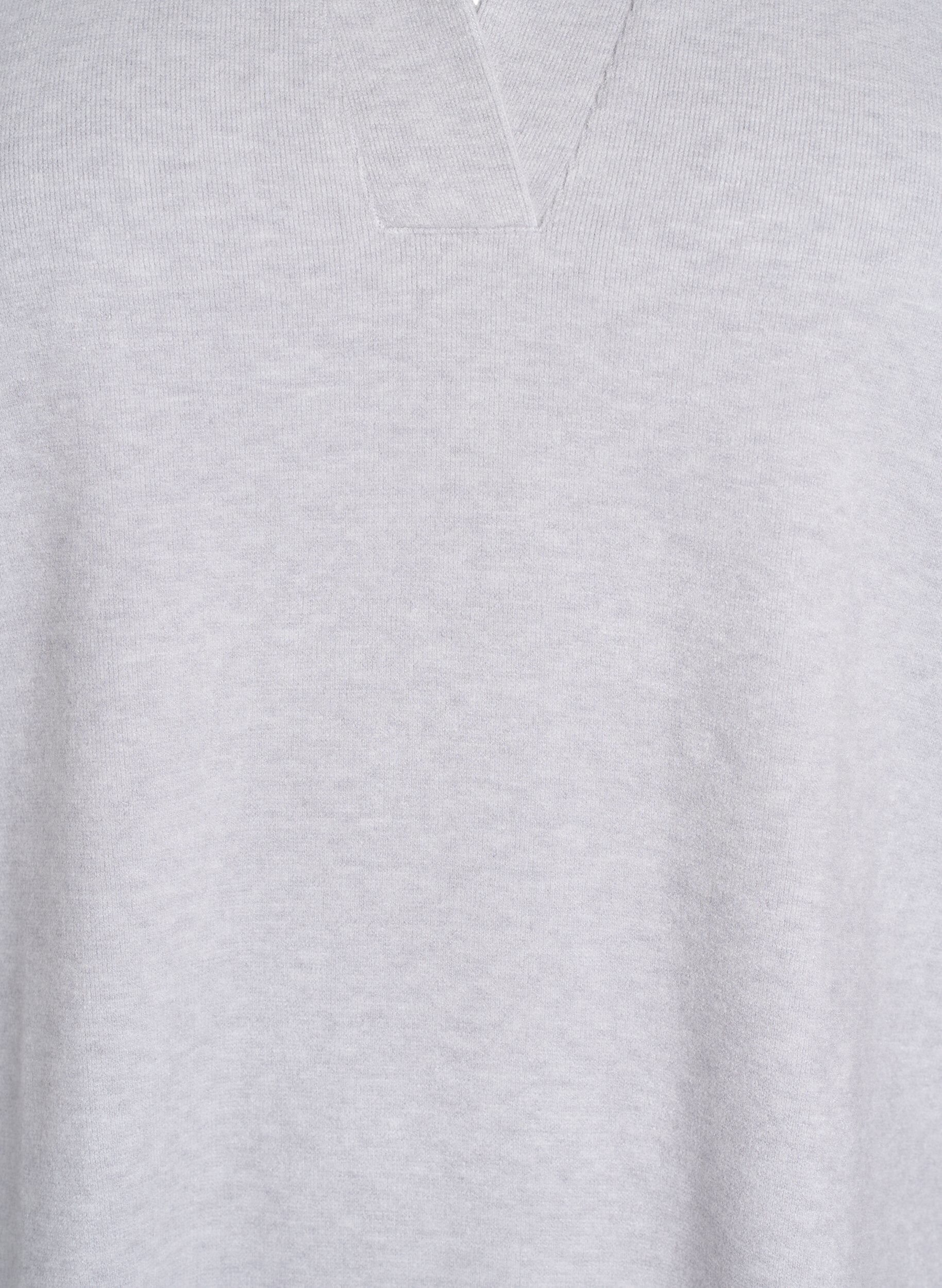 Zizzi Jerseybluse med krave og korte &aelig;rmer, Gr&aring;, Packshot image number 2