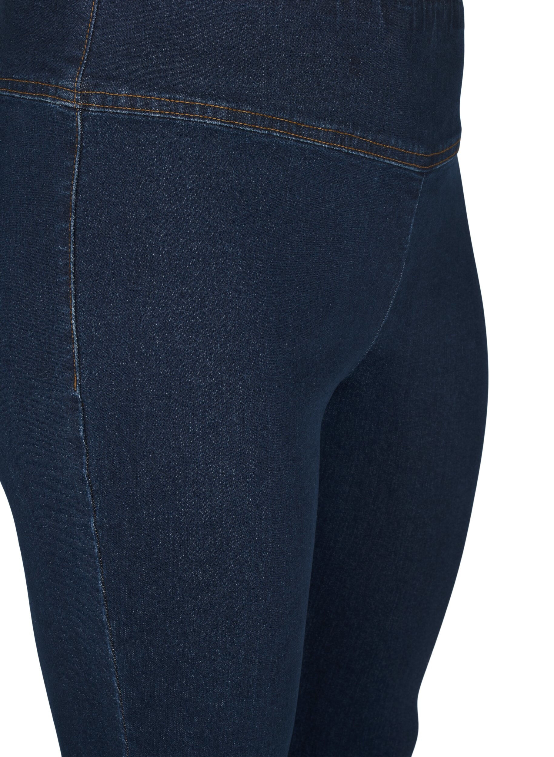 ZizziStretchy jeggings med h&oslash;j talje, Bl&aring;, Packshot image number 2