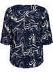 Printet bluse med 3/4 ærmer, N. Blazer Swirl AOP, Packshot image number 1