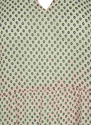 FLASH - Prikket tunika med 3/4 ærmer, Off White Dot , Packshot image number 2