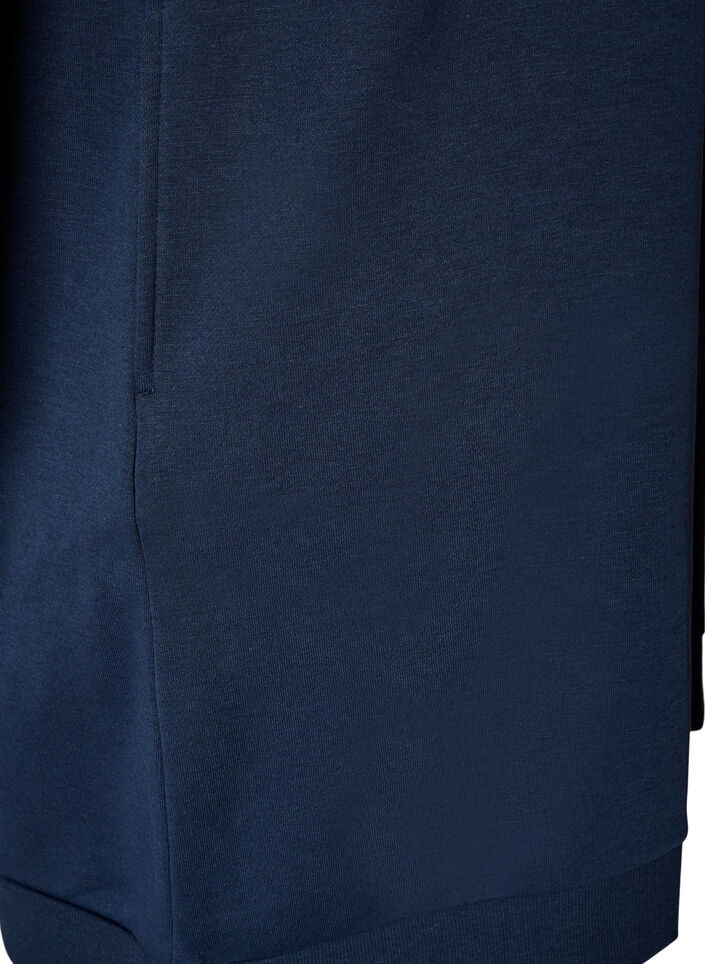 L&oslash;s sweatkjole med lommer, Bl&aring;, Packshot image number 3