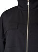 Jersey cardigan med lynl&aring;s og h&oslash;j krave, Sort, Packshot image number 2