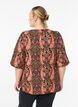 Bluse med paisleyprint og 3/4 ærmer, Blå, Model image number 2