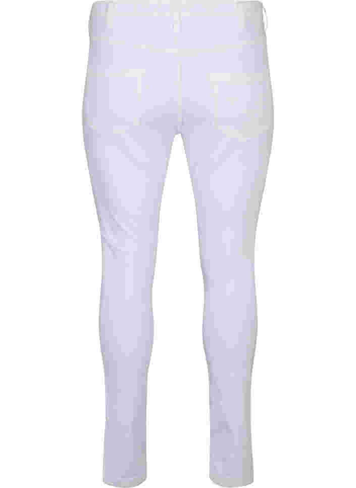 Højtaljede super slim Amy jeans, White, Packshot image number 1