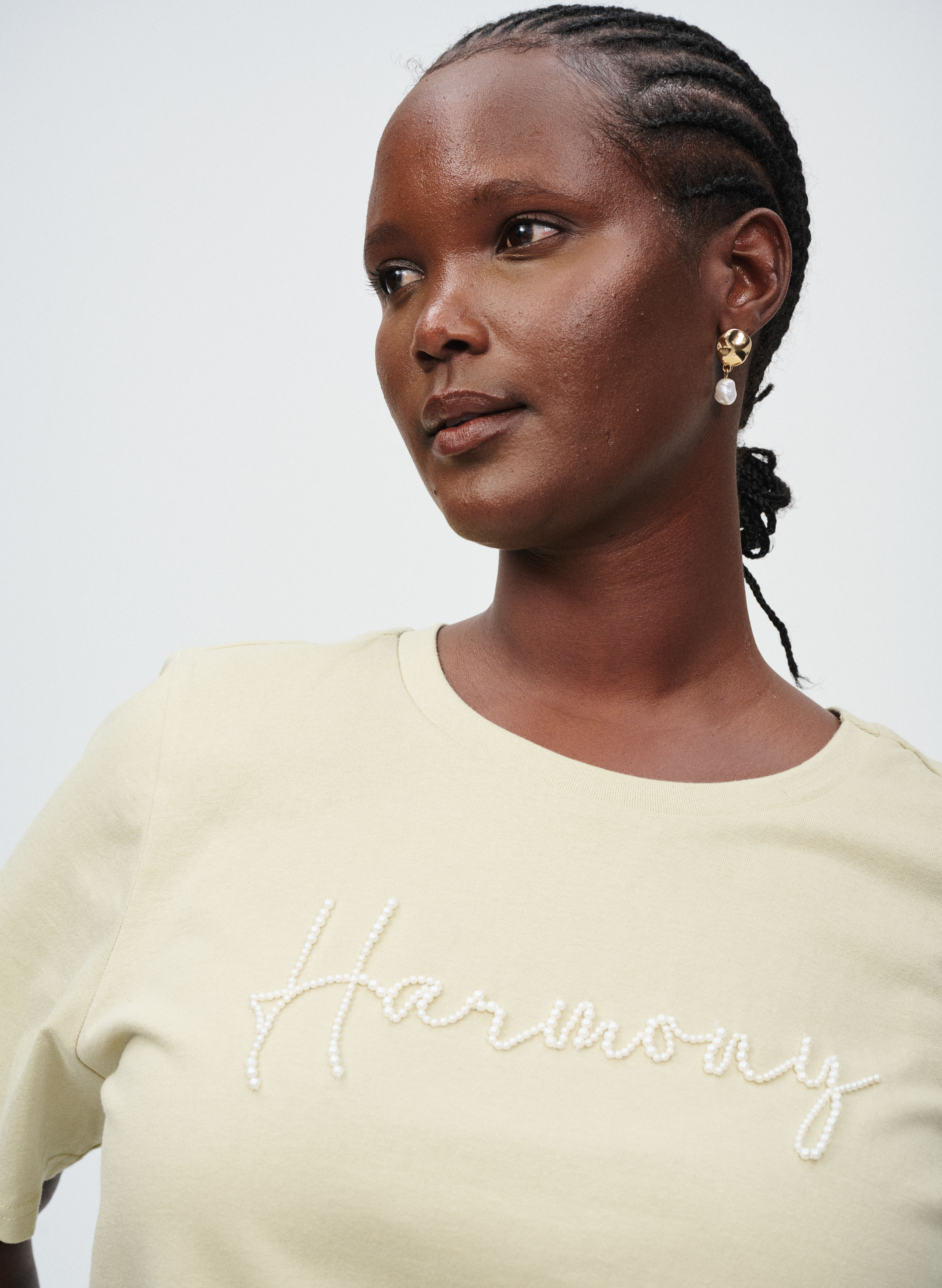 Zizzi T-shirt med perler, , Model