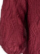 Bluse med tekstur og 3/4 &aelig;rmer, R&oslash;d, Packshot image number 3