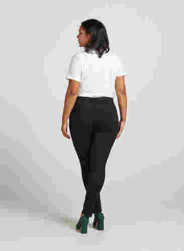 Super slim Amy jeans med høj talje, Black, Model image number 1