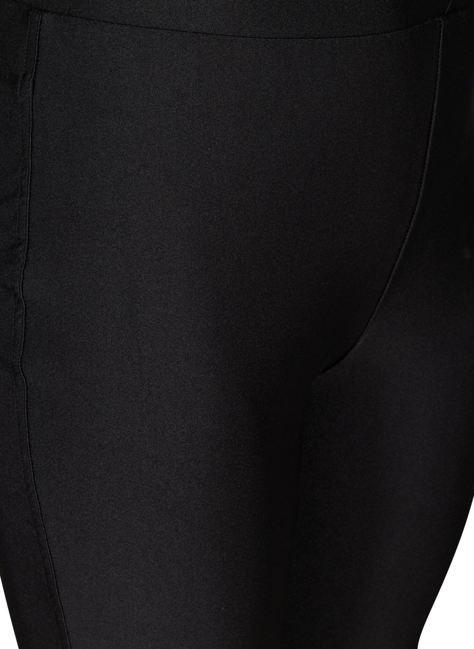 Zizzi Shiny 7/8 leggings med baglommer, Black, Packshot image number 2