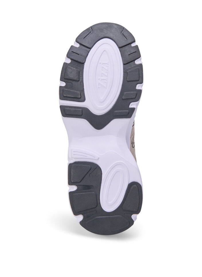 Wide fit - Sneakers med elastiske snørebånd, Birch, Packshot image number 4