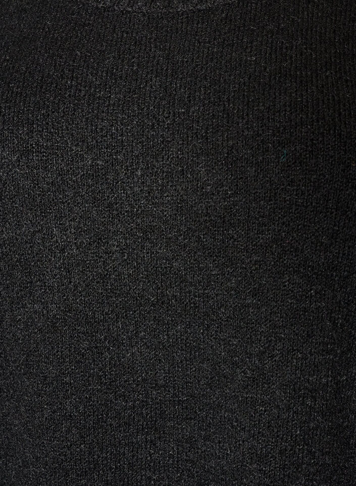 L&oslash;s striktr&oslash;je med rund hals, Sort, Packshot image number 2