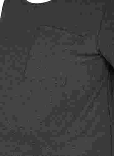 Kortærmet graviditets t-shirt i bomuld, Dark Grey Melange, Packshot image number 2