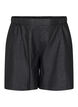 Løse shorts i imiteret læder, Black, Packshot image number 0
