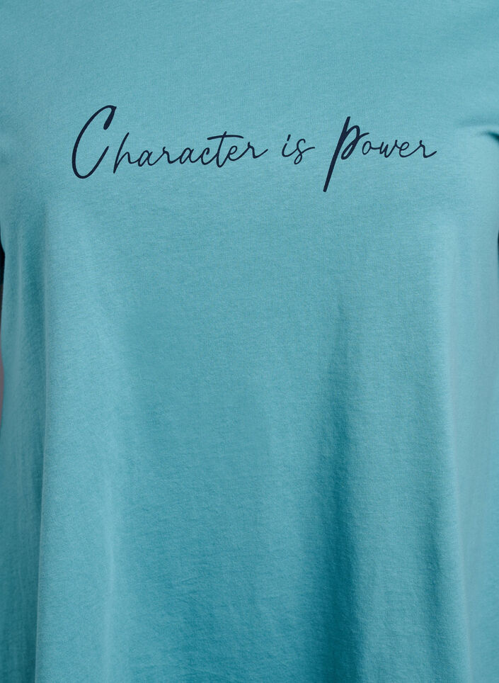 T-shirt med rund hals og A-facon, Gr&oslash;n, Packshot image number 2
