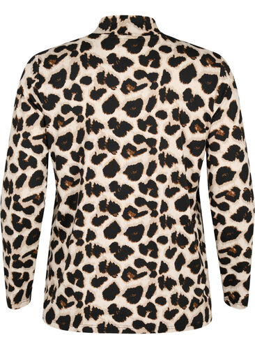FLASH - Langærmet bluse med turtleneck, Leopard AOP, Packshot image number 1