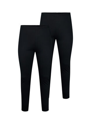 FLASH - 2-pak leggings, Black/Black, Packshot image number 0