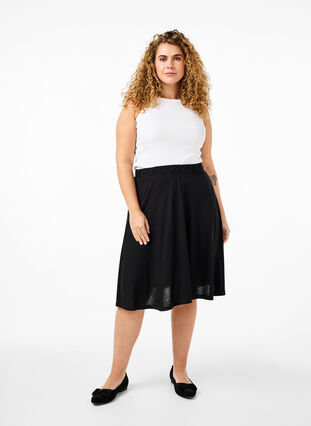 2-pak nederdel i viskose, Black / Black W. dot, Model image number 2