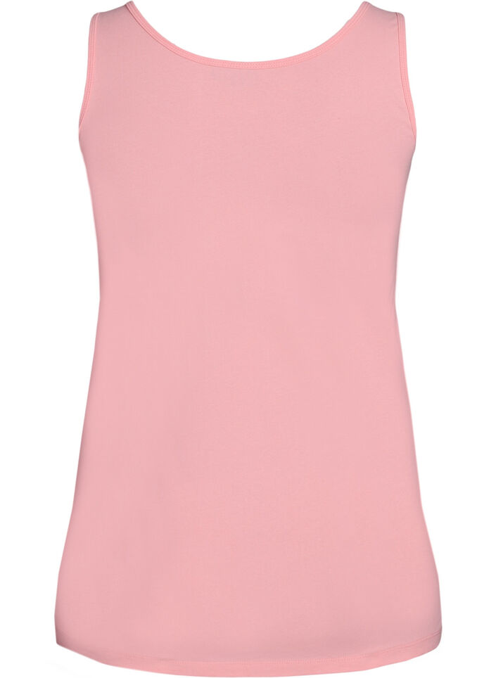 Ensfarvet basis top i bomuld, Lyser&oslash;d, Packshot image number 1
