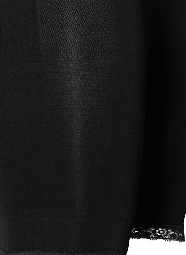 Højtaljede shapewear shorts med blondekant, Black, Packshot image number 3