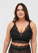 Blonde bralette med bl&oslash;d vattering, Black, Model image number 0