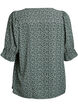 Skjortebluse med 1/2 &aelig;rmer, Gr&oslash;n, Packshot image number 1