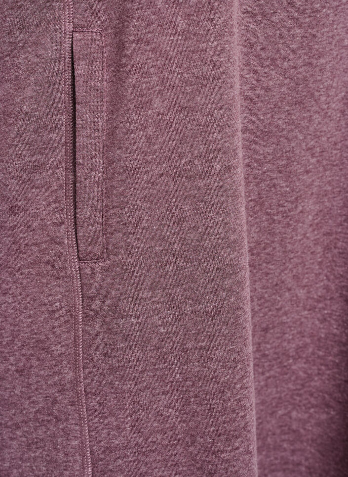 FLASH - Kort sweatkjole med h&oslash;j krave og lommer, R&oslash;d, Packshot image number 3