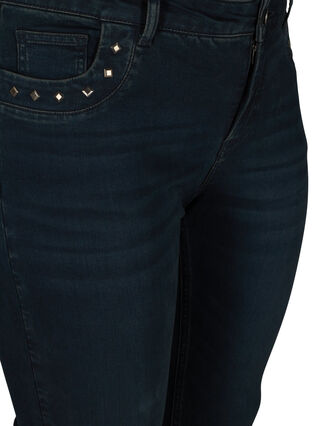 Slim fit Emily jeans med nitter , Dark blue, Packshot image number 2