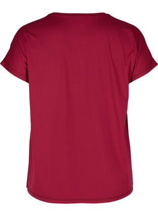 Ensfarvet trænings t-shirt, Beet Red, Packshot image number 1