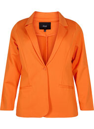 Enkel blazer med knaplukning, Mandarin Orange
