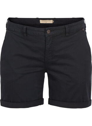 Regular fit shorts i bomuld , Black, Packshot image number 0